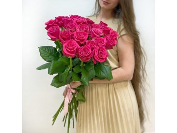 Букет из малиновых роз, 70 см