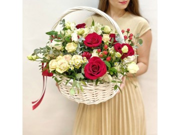 Корзина красно-белый MIX