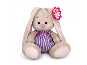 Зайка Ми в полосатом полукомбинезоне