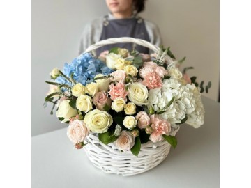 Корзина гортензия MIX