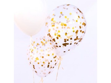 Шар латексный гелиевый с конфетти