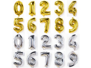 Шар фольгированный гелиевый цифра