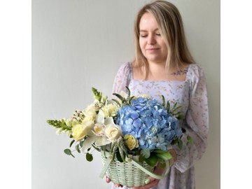 Лукошко голубой микс Летняя коллекция