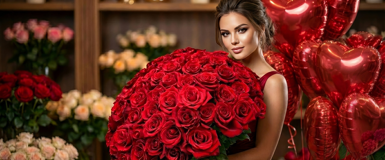 БУКЕТЫ КРАСНЫХ РОЗ<br> ДЛЯ САМЫХ ЛЮБИМЫХ